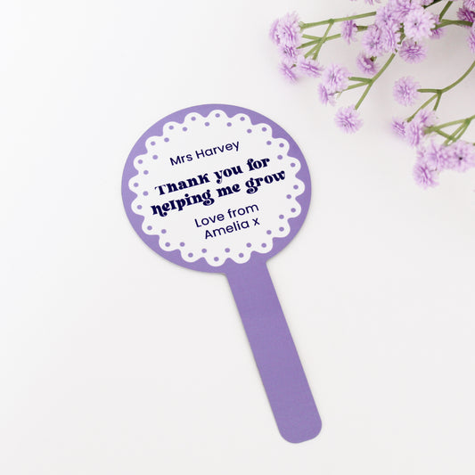 Thank You For Helping Me Grow Plant Marker