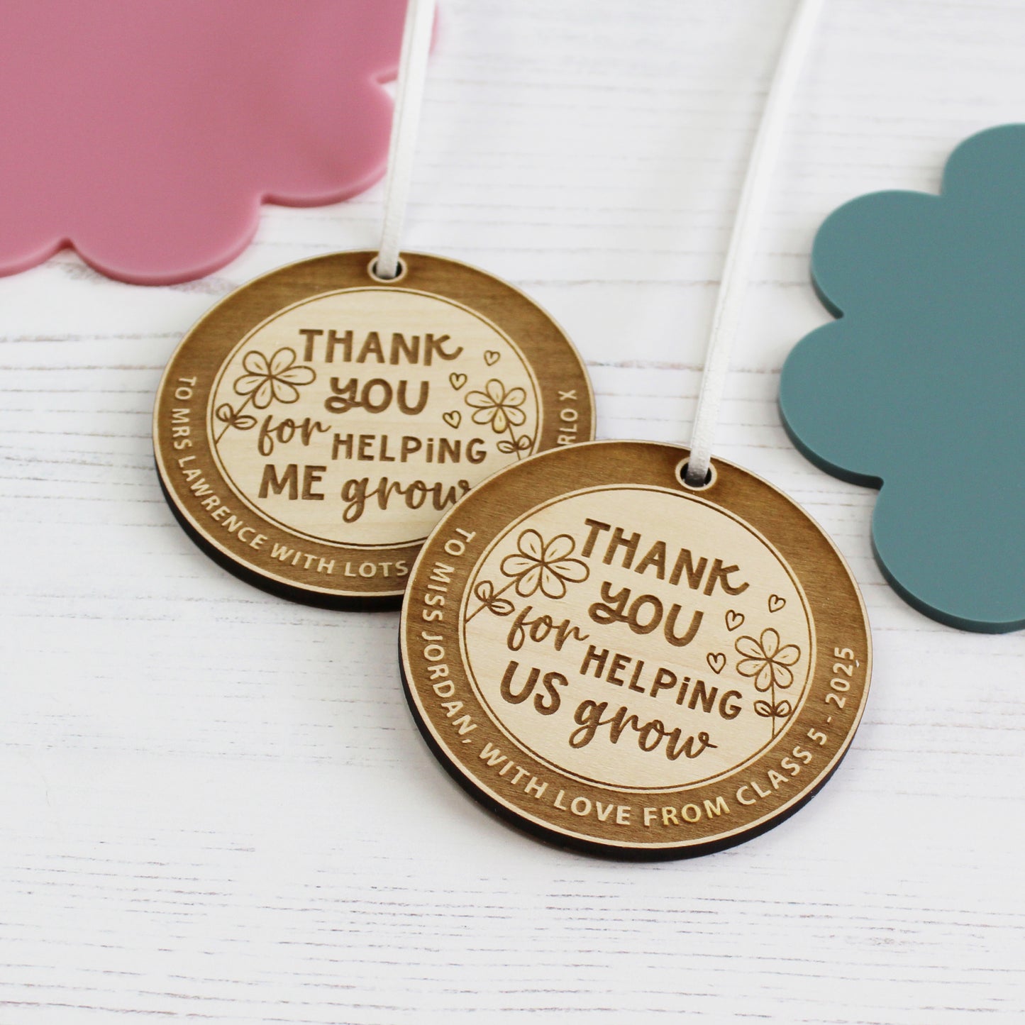 Thank You For Helping Me Grow Wooden Decoration