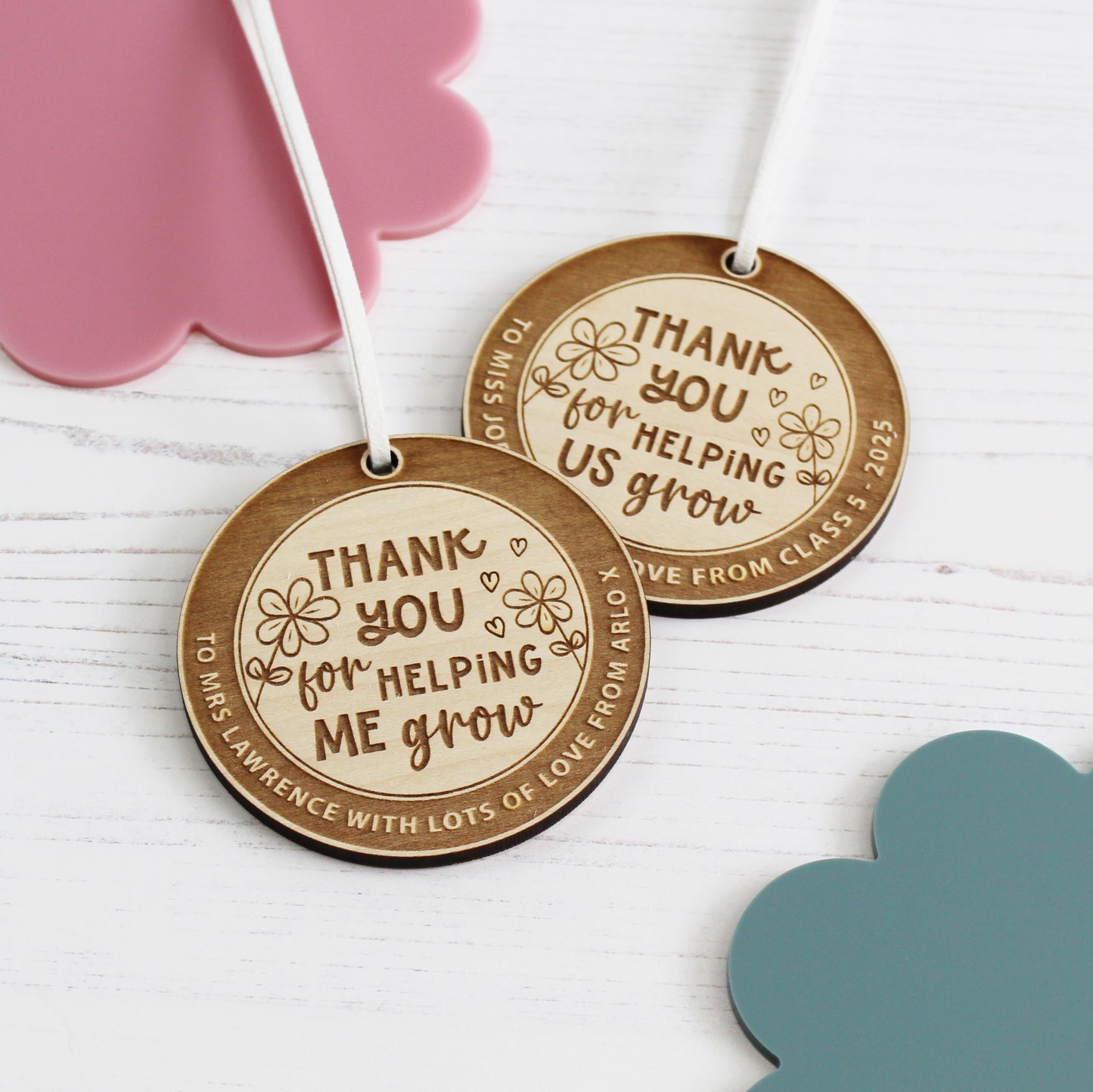 Thank You For Helping Me Grow Wooden Decoration