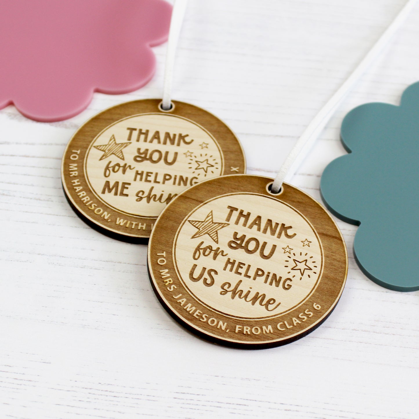 Thank You For Helping Me Shine Wooden Decoration