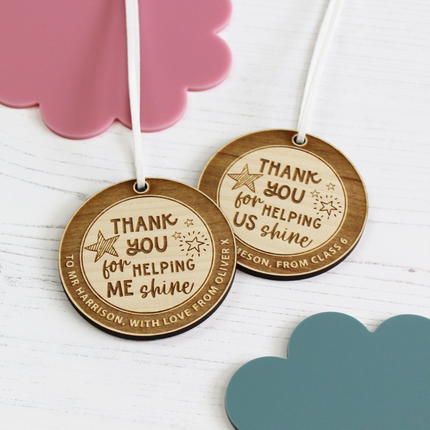 Thank You For Helping Me Shine Wooden Decoration