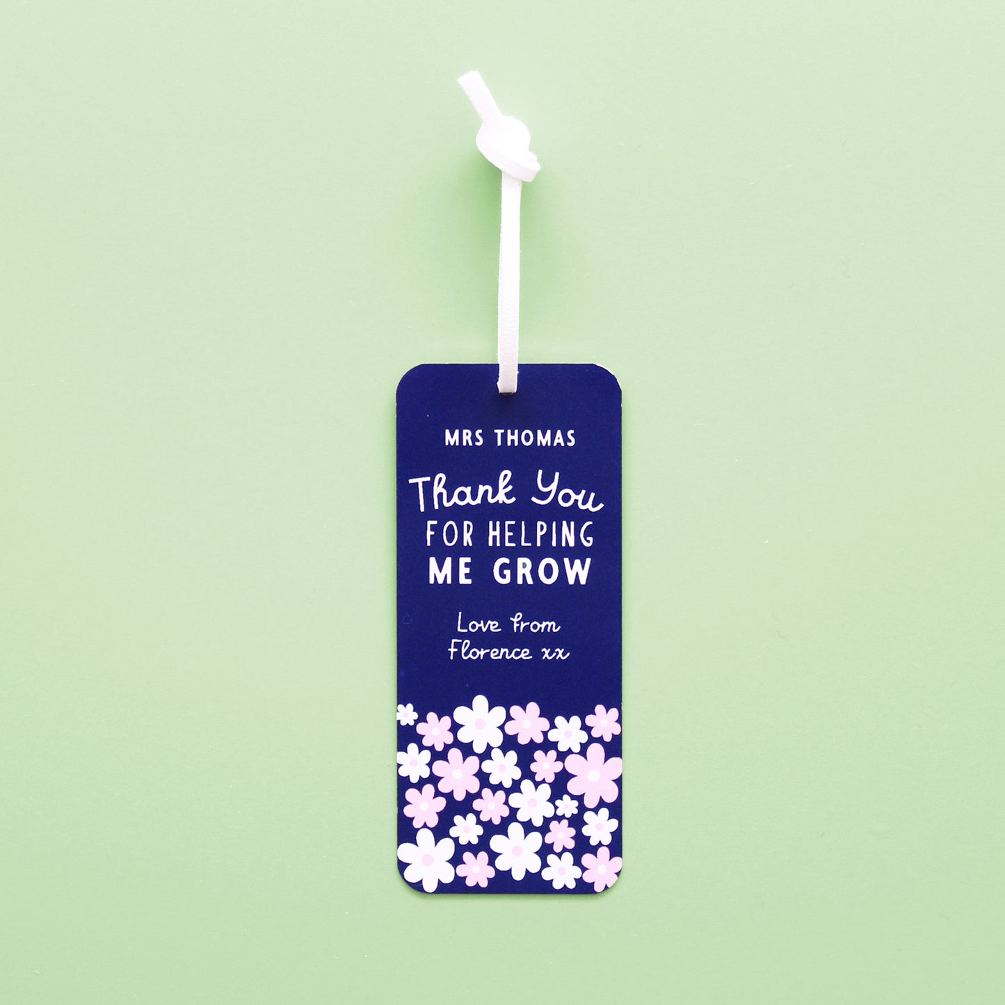 Thank You For Helping Me Grow Teacher Bookmark