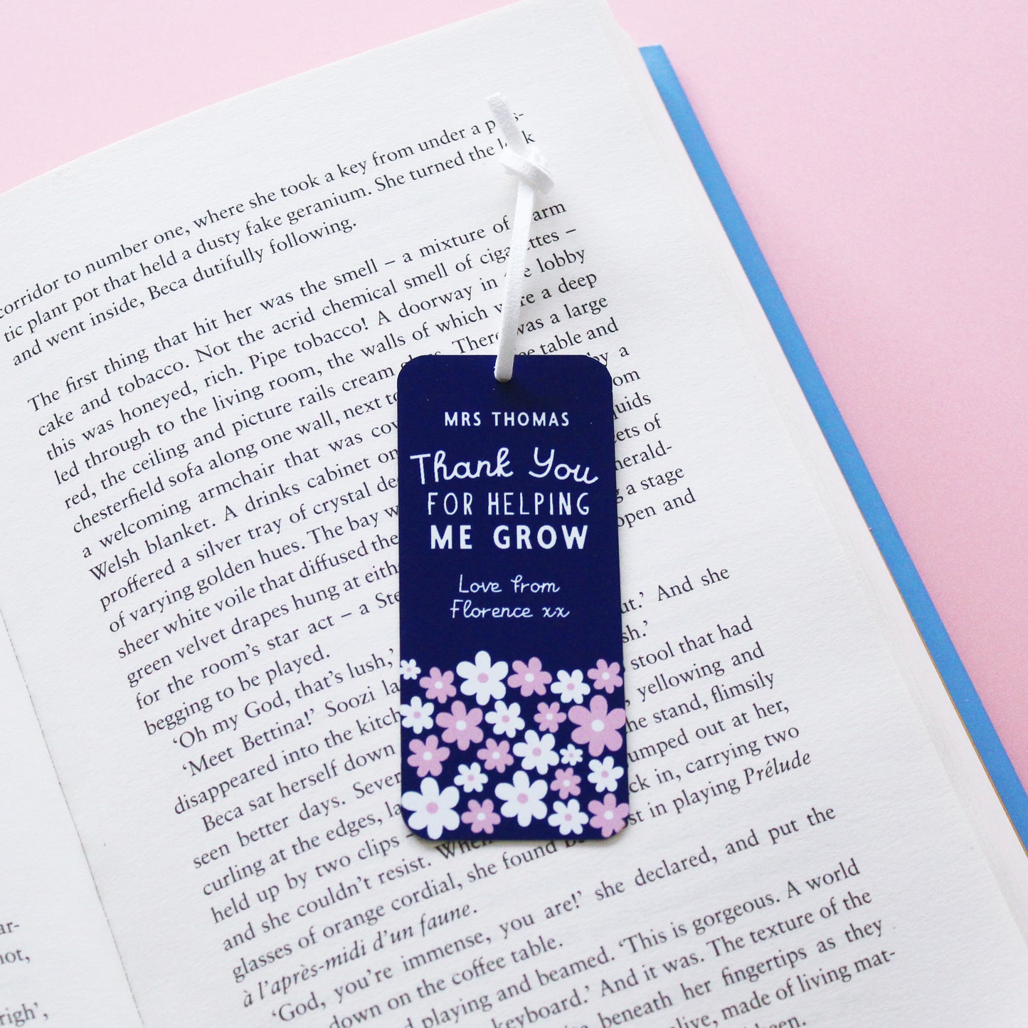 Thank You For Helping Me Grow Teacher Bookmark