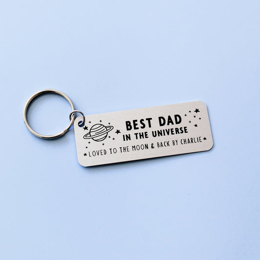Best Dad In The Universe Personalised Keyring