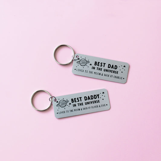Best Dad In The Universe Personalised Keyring