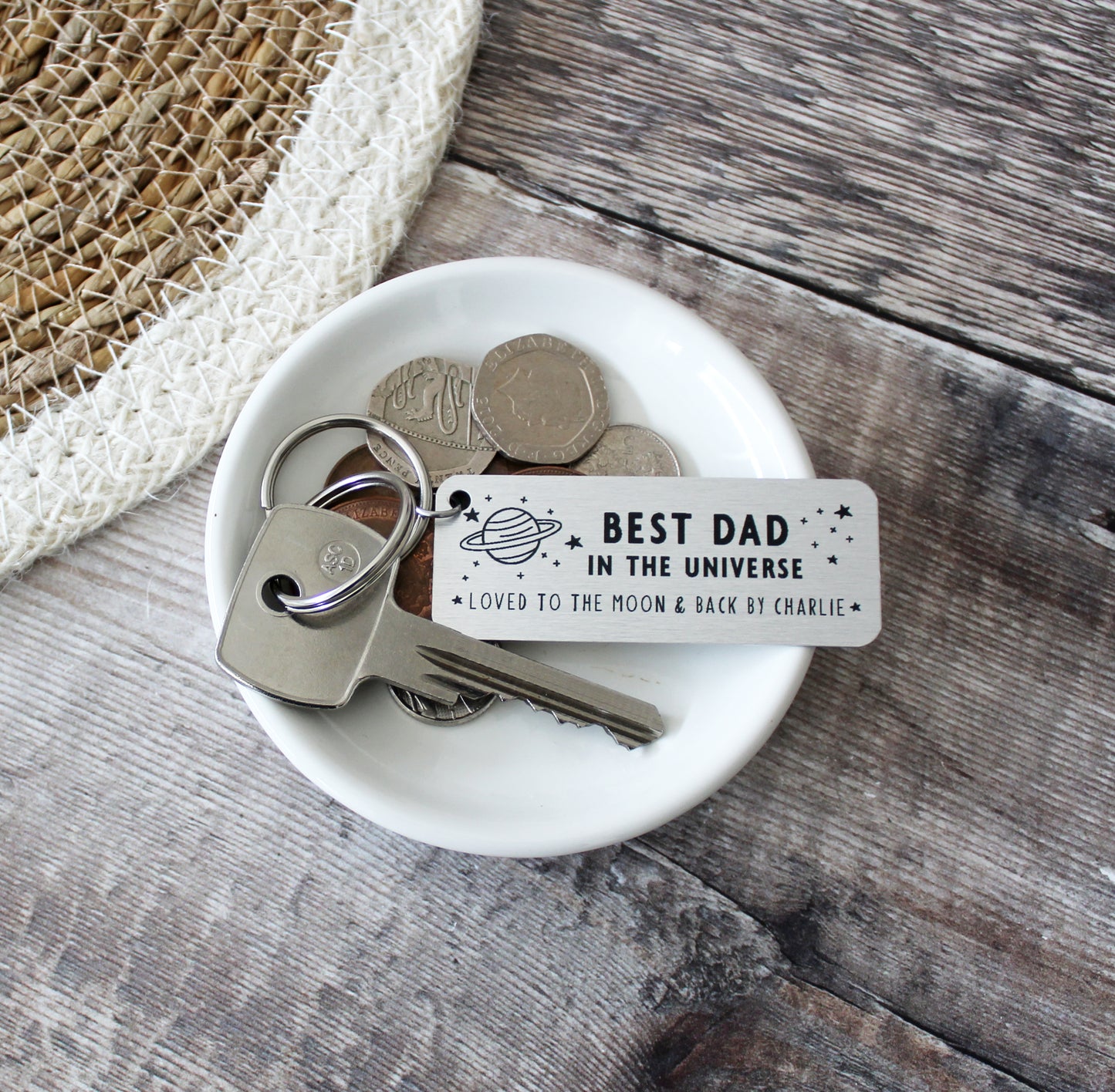 Best Dad In The Universe Personalised Keyring