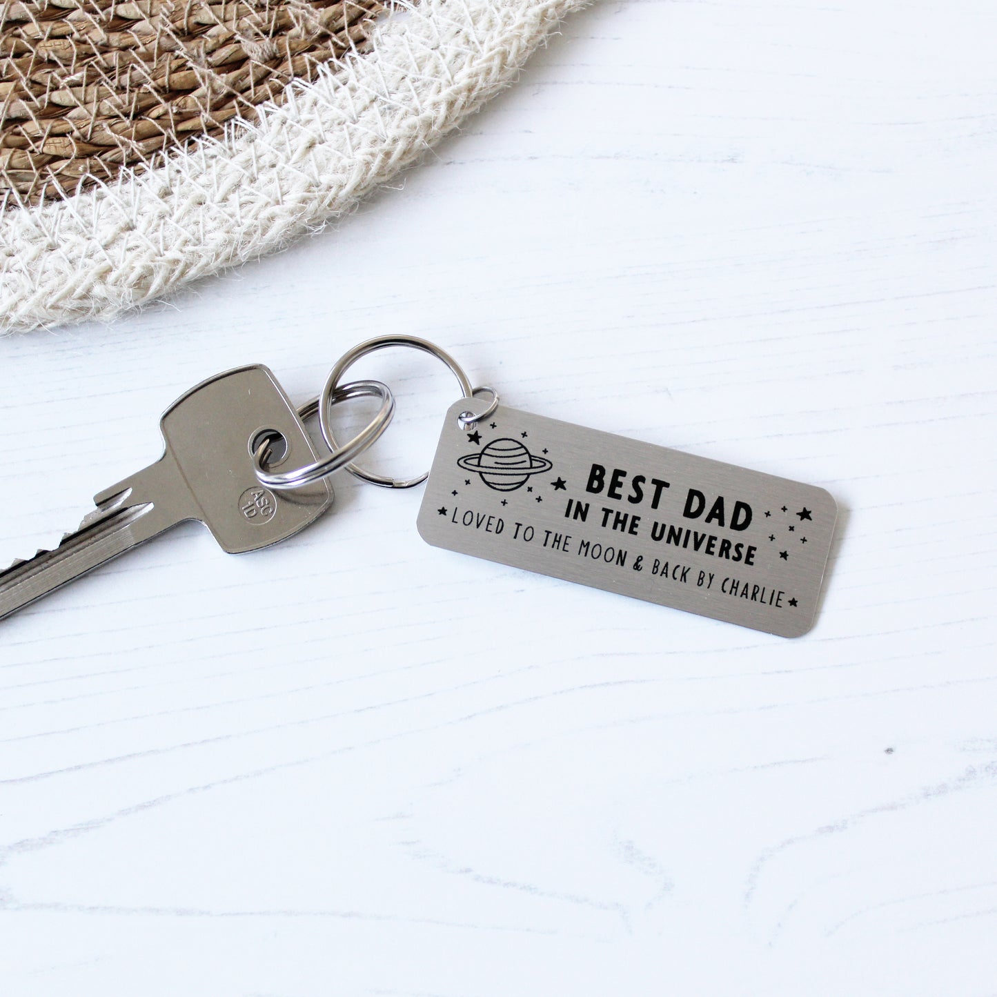 Best Dad In The Universe Personalised Keyring