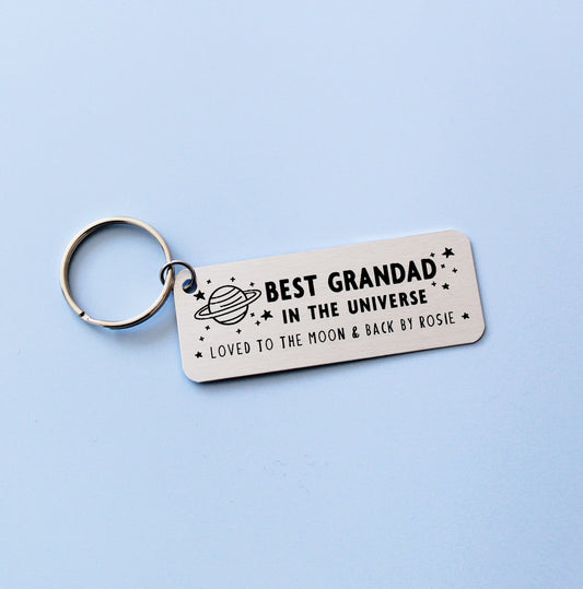 Best Grandad In The Universe Personalised Keyring