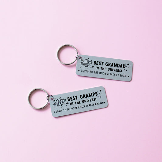 Best Grandad In The Universe Personalised Keyring