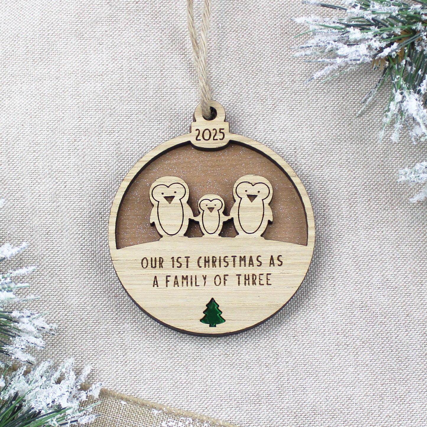 First Christmas As A Family Wooden Decoration