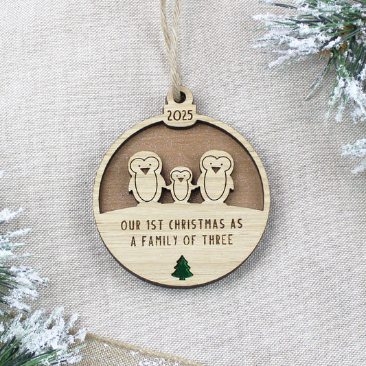 First Christmas As A Family Wooden Decoration