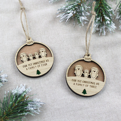 First Christmas As A Family Wooden Decoration