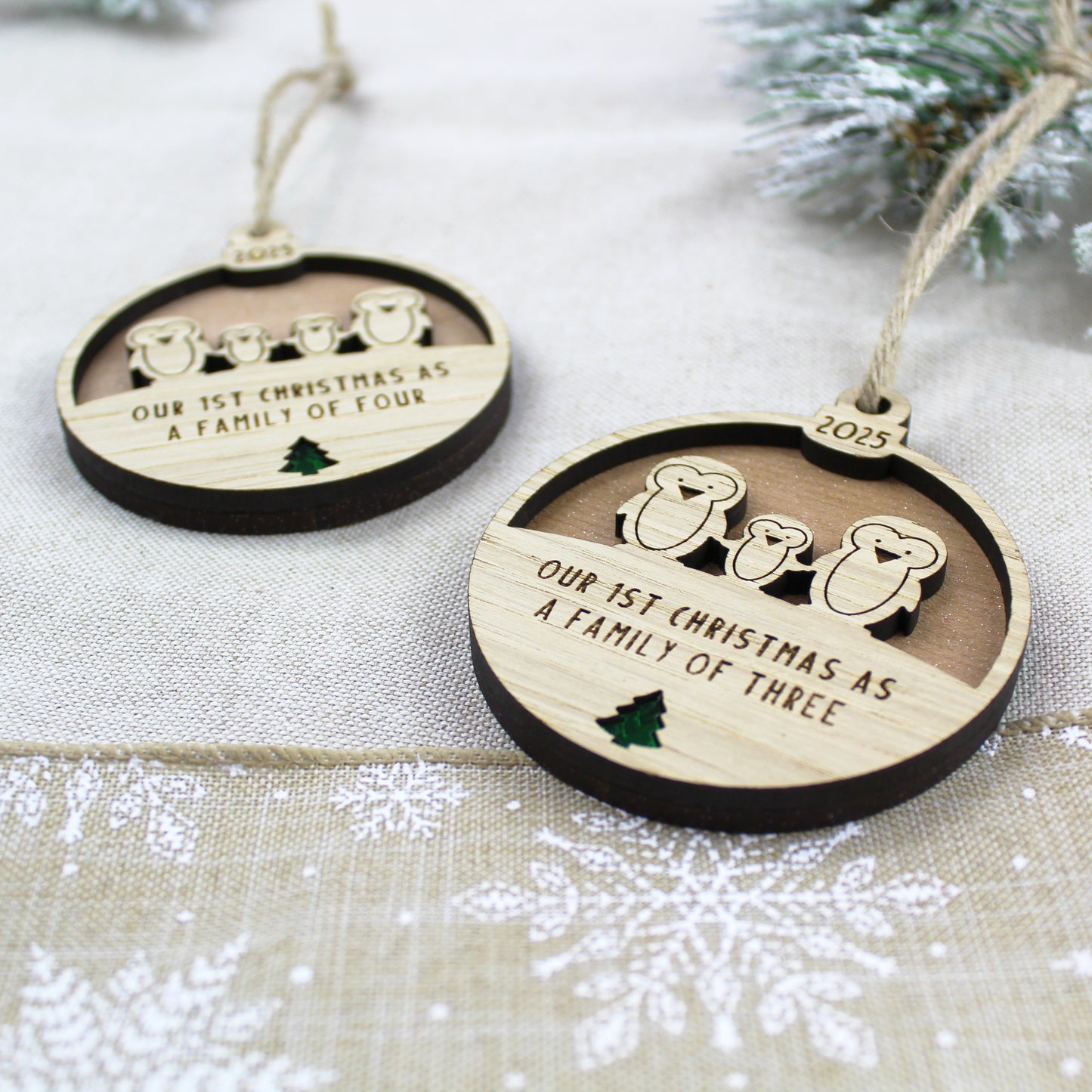 First Christmas As A Family Wooden Decoration