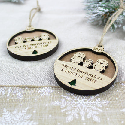 First Christmas As A Family Wooden Decoration