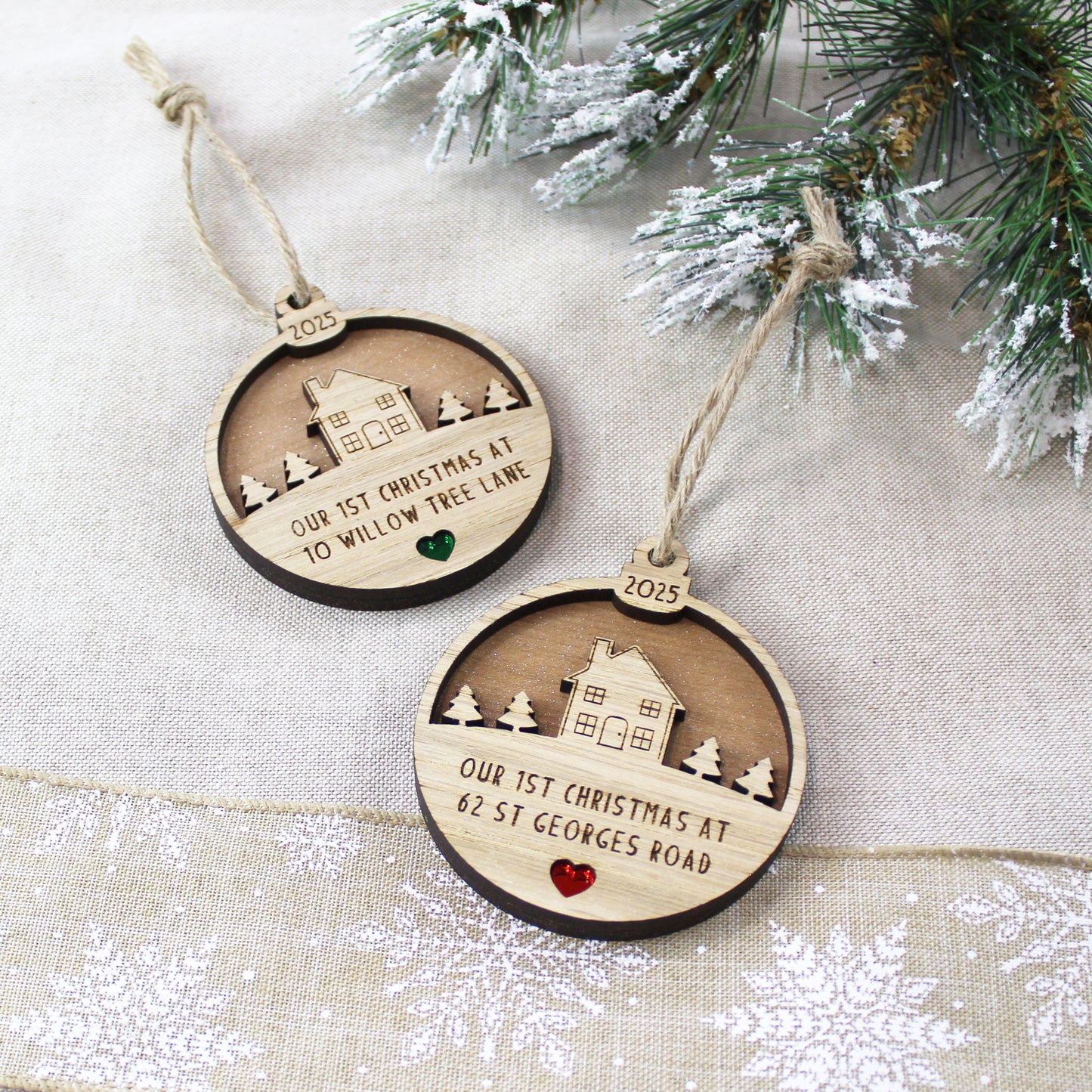 First Christmas In Our New Home Wooden Decoration