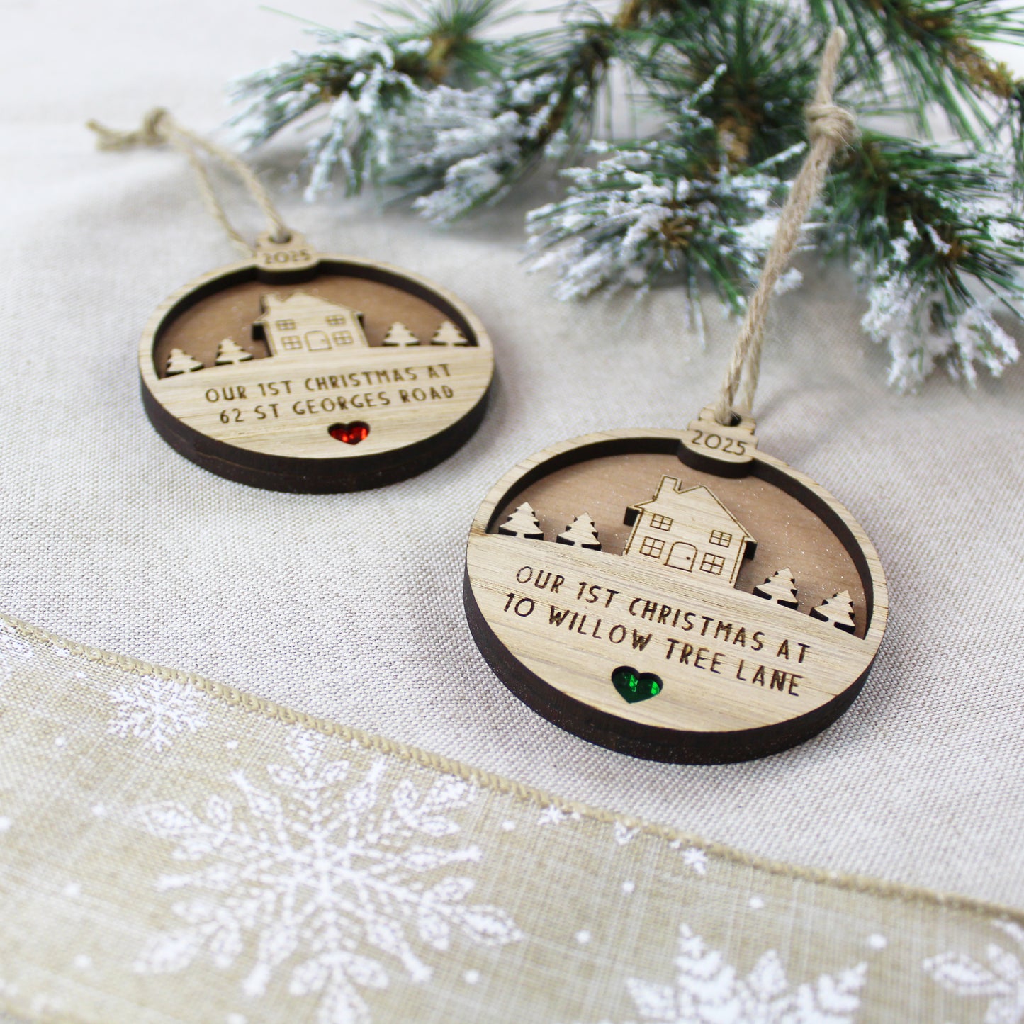 First Christmas In Our New Home Wooden Decoration