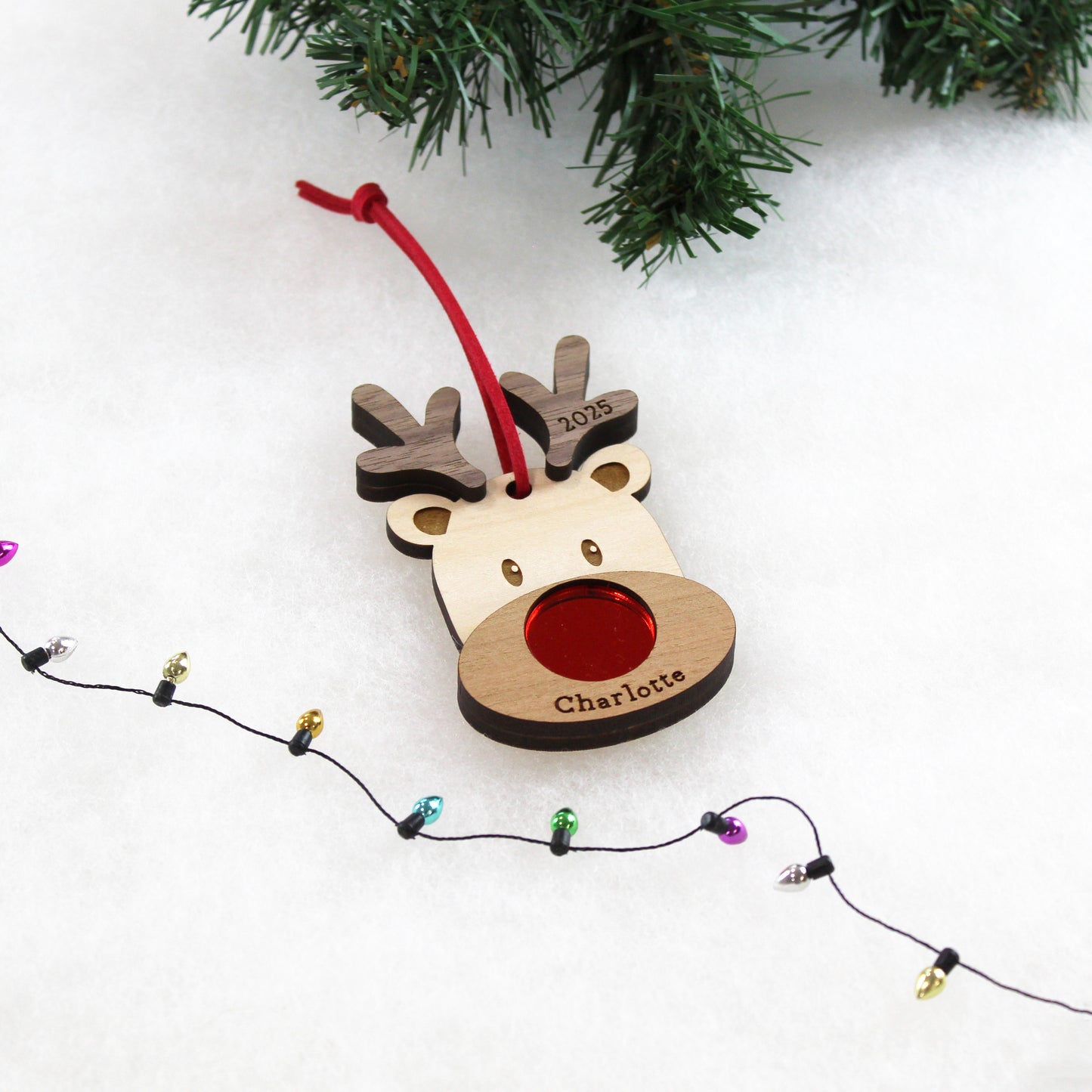 Personalised Christmas Reindeer Decoration