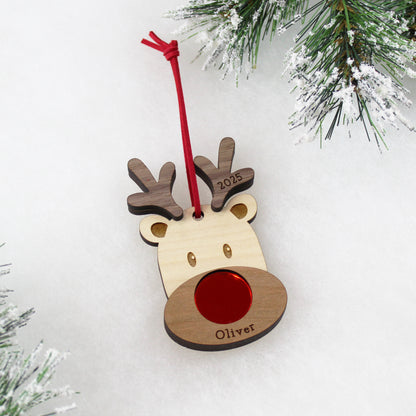 Personalised Christmas Reindeer Decoration