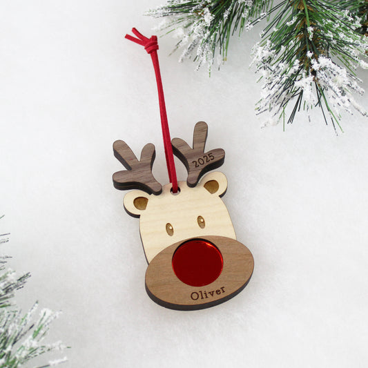 Personalised Christmas Reindeer Decoration