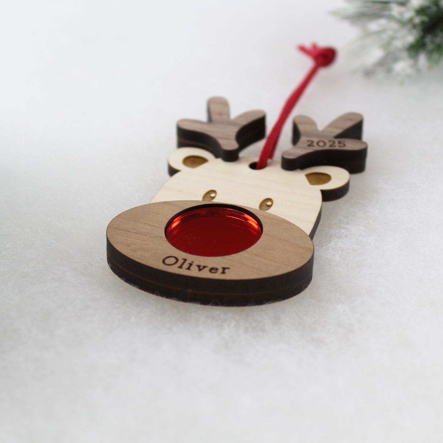 Personalised Christmas Reindeer Decoration