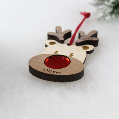 Personalised Christmas Reindeer Decoration