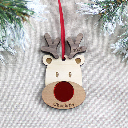 Personalised Christmas Reindeer Decoration