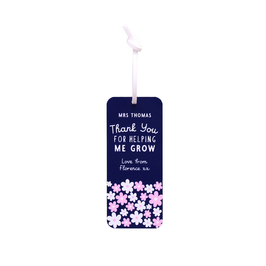 Thank You For Helping Me Grow Teacher Bookmark