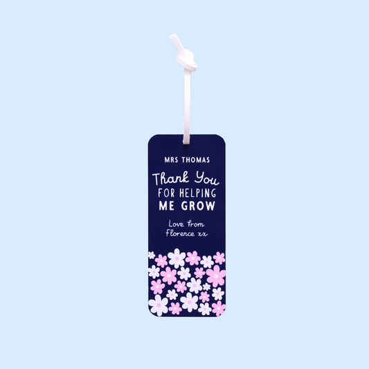 Thank You For Helping Me Grow Teacher Bookmark