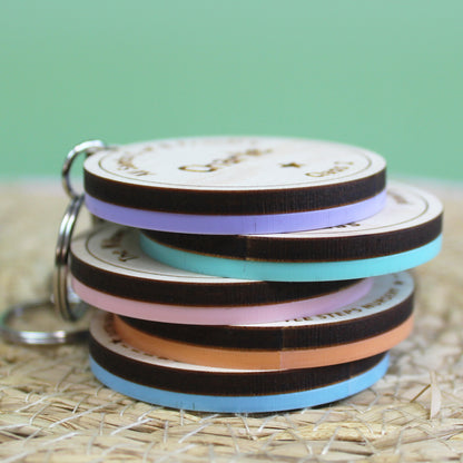 Wooden School Bag Tag