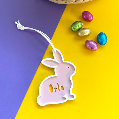 Personalised Acrylic Easter Bunny Decoration