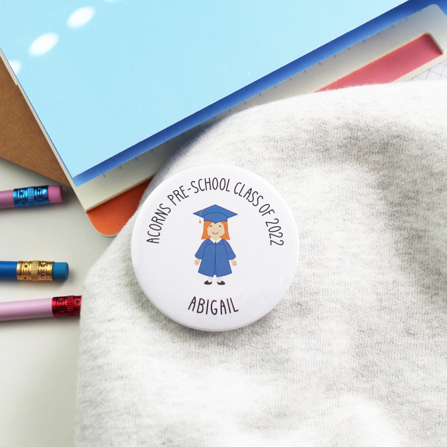 Preschool Graduation Badge or Keyring