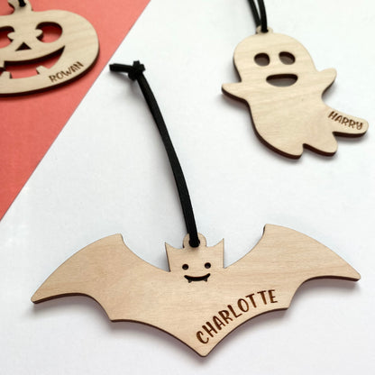 Personalised Wooden Halloween Decorations