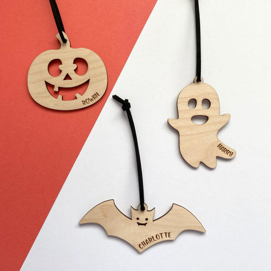Personalised Wooden Halloween Decorations