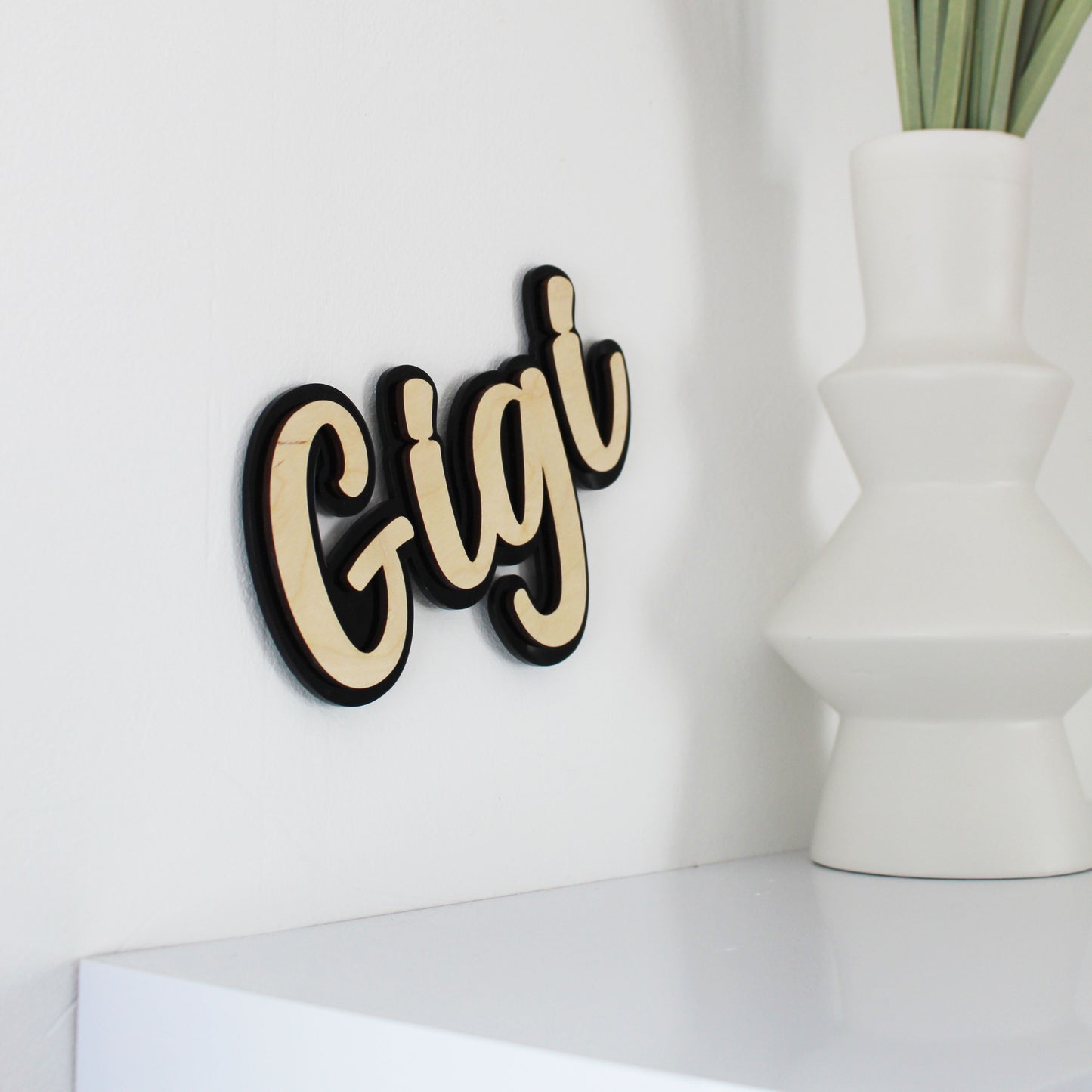Personalised Layered Wooden Name Sign