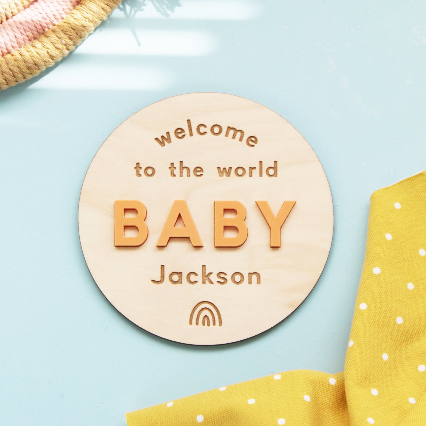 Welcome to the World Personalised Baby Disc